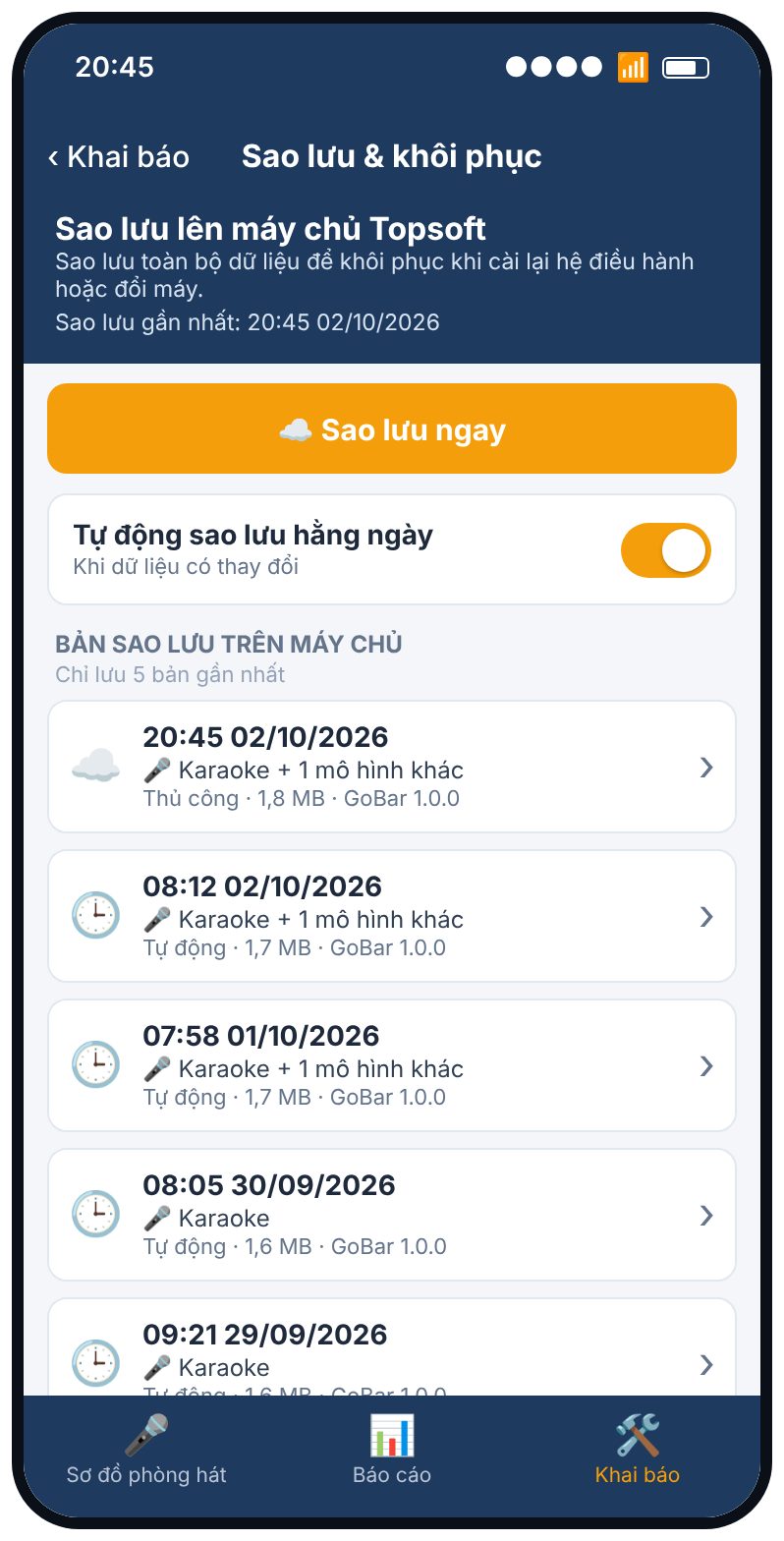Sao lưu và khôi phục