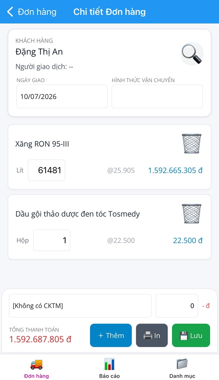 Chi tiết đơn hàng GoShop