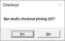 Cửa sổ xác nhận Checkout