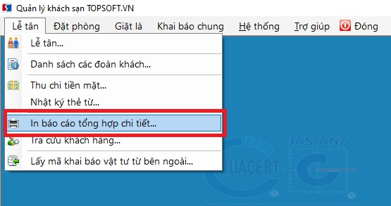 In báo cáo tổng hợp