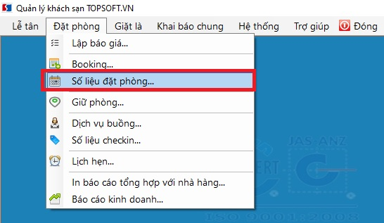 Số liệu đặt phòng
